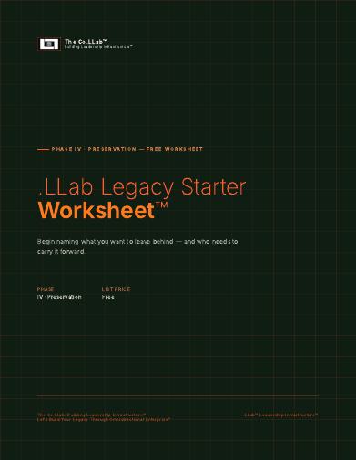 .LLab Legacy Starter Worksheet™ cover
